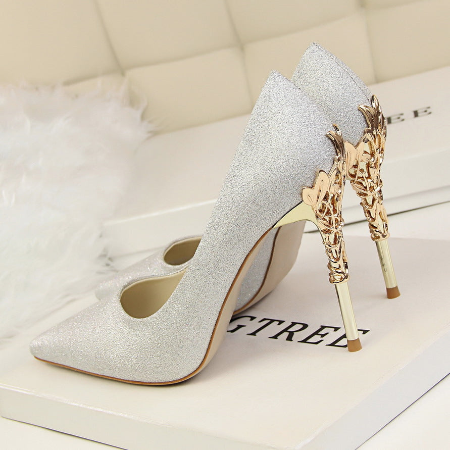 Elegant Pearl Charm Stilettos