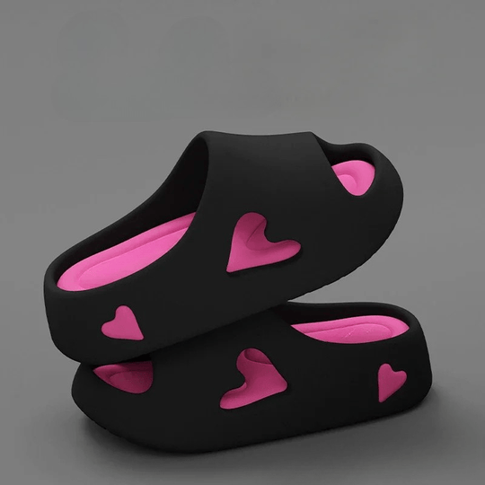 Puffluv Heart-Cutout Cloud Slides