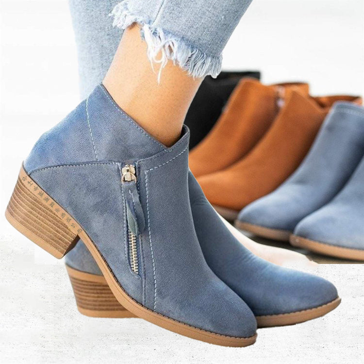 Amber Chic Suede Ankle Boots