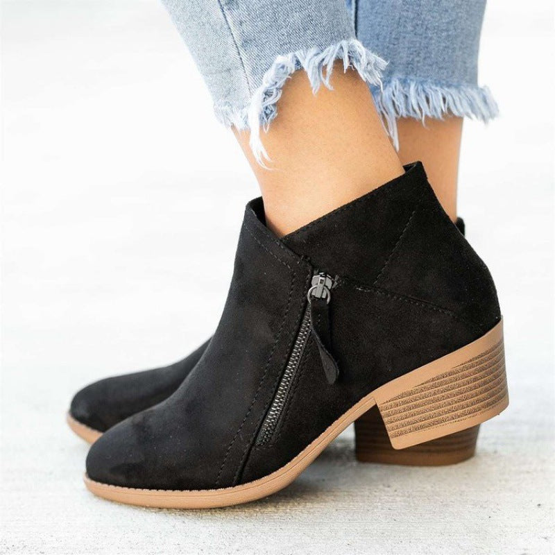 Amber Chic Suede Ankle Boots