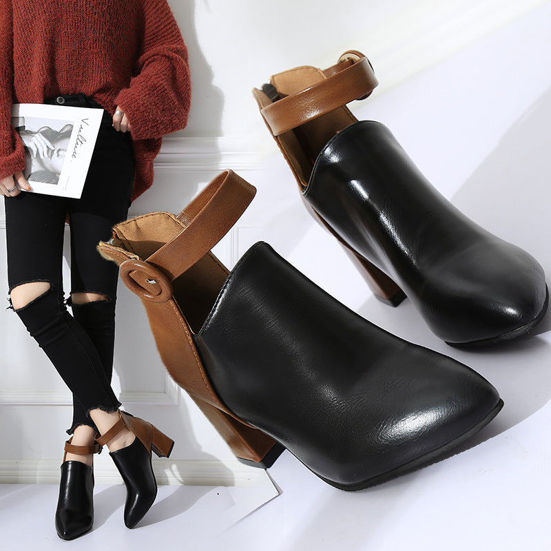 Urban Edge Two-Tone Heeled Mules