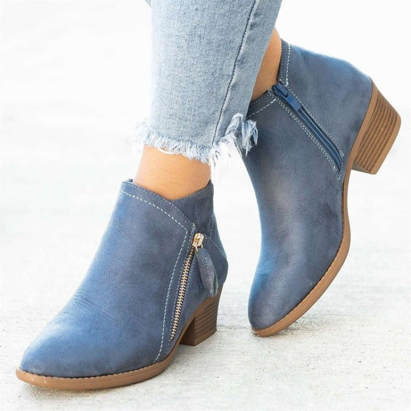 Amber Chic Suede Ankle Boots