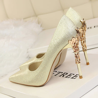 Elegant Pearl Charm  Stilettos