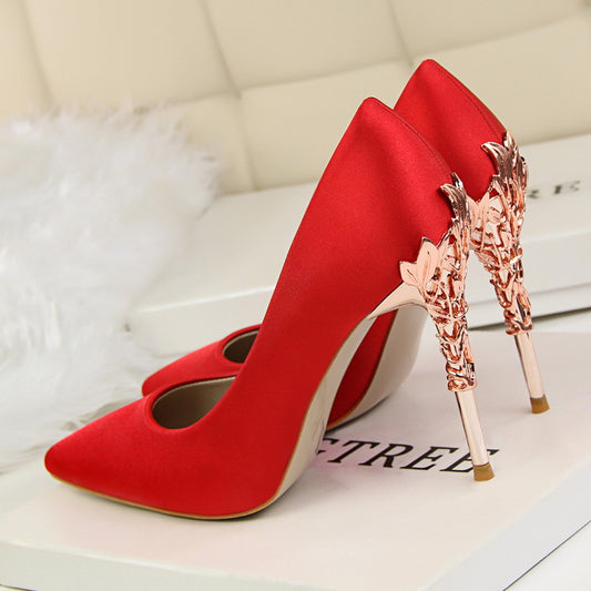 Elegant Pearl Charm  Stilettos