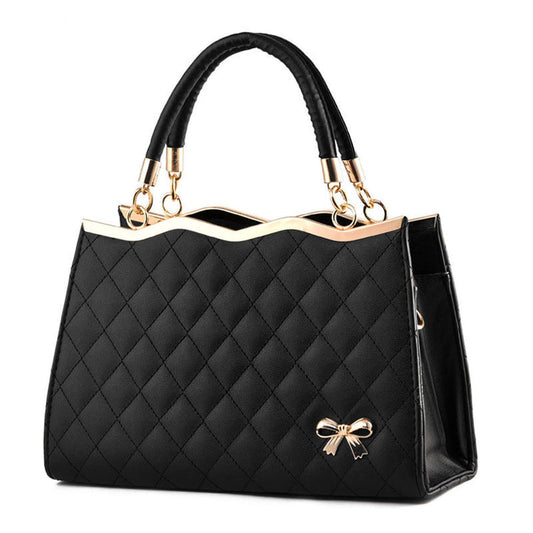 Crossbody Shoulder Bag with Bow – Elegant and Simple Handbag for Women