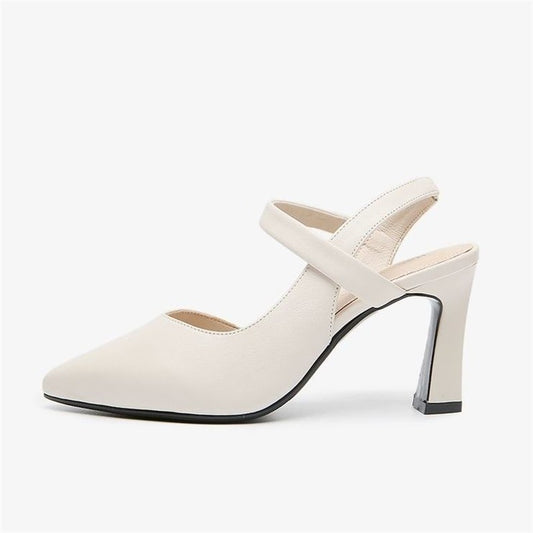 : Classic Elegance White Block Heels