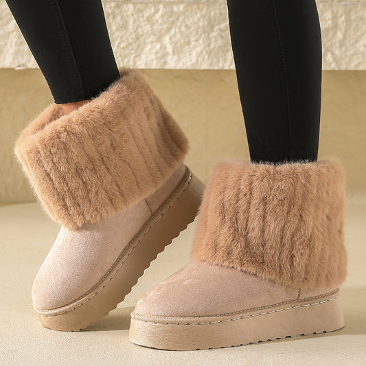 SnowLuxe Faux Fur Ankle Boots