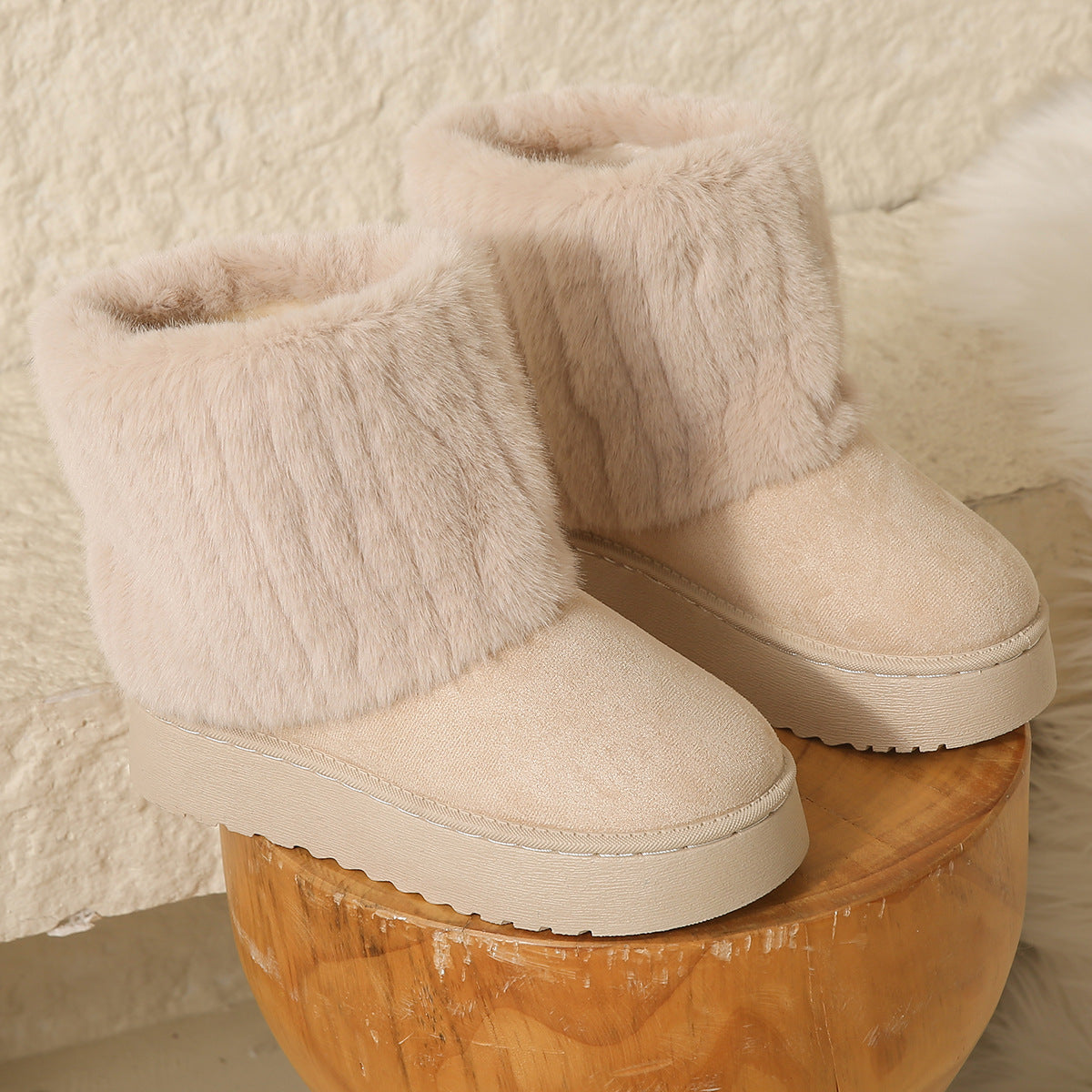 SnowLuxe Faux Fur Ankle Boots