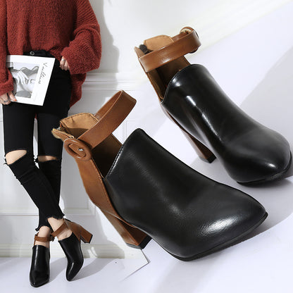 Urban Edge Two-Tone Heeled Mules