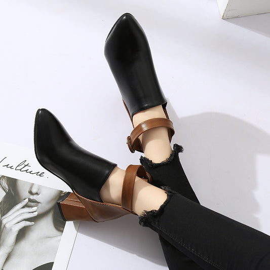 Urban Edge Two-Tone Heeled Mules