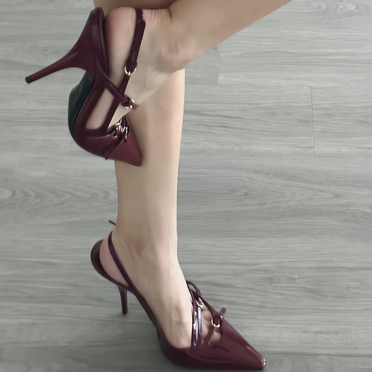 Olysa Patent Leather Kitten Heels