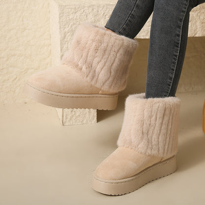 SnowLuxe Faux Fur Ankle Boots