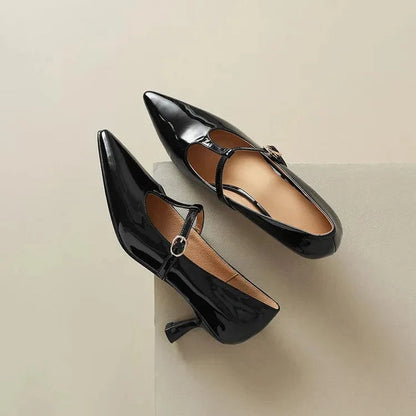 Olysa Patent Leather Kitten Heels